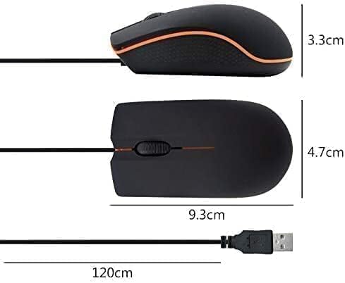 2 Pack Wired Mouse, USB Wired Computer Mouse for Right or Left Hand, Ergonomic Design for PC, Laptop, Mac