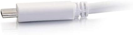 C2G USB Adapter, USB C to Display Port, 4K, 30Hz, White, 12 Feet (3.65 Meters)