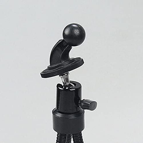 2 Pack 1/4 inch to 17mm Ball Mount Adapter, Swivel Bolt for Tripod Selfie Grip Stand, Tablet Clip Cradles (Black)