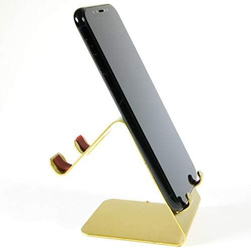 CoverON Metal Phone Stand, Universal Cell Phone Holder for Desk, Compatible with iPhone, Android, Galaxy - Gold