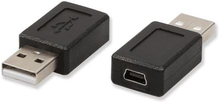 ELECTOP 2 Pack USB 2.0 A Male to USB B Mini 5 Pin Female Adapter Converter