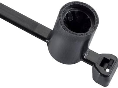 25 Cable Ties with Stud Mount, 6"