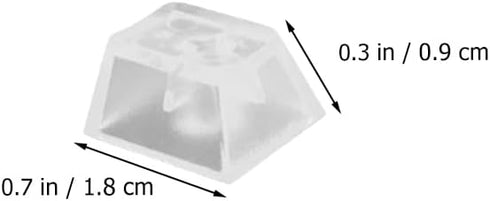 20 pcs Keycaps Replacement DIY Crystal Not Transparent Profile Blank Backlit Accessory for Mechanical Professional