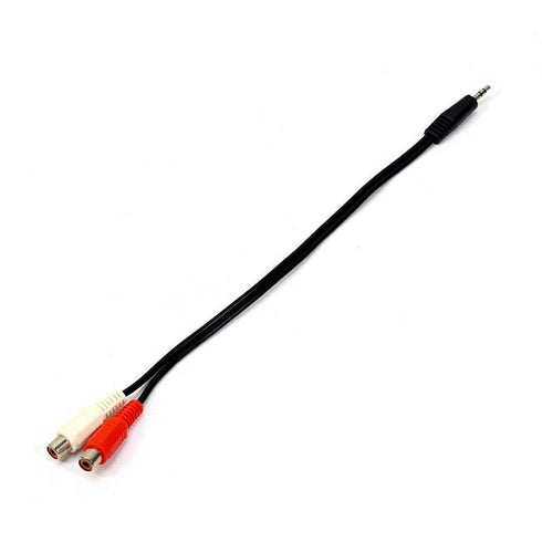 8 Inches 3.5mm Male to 2 RCA Female Jack Stereo Audio Y Cable Adapter 2 Pack for Smartphones, Tablets, MP3