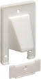 Arlington Industries Reversible 2 Piece Low Voltage Cable Access Plate, 1 Gang, White