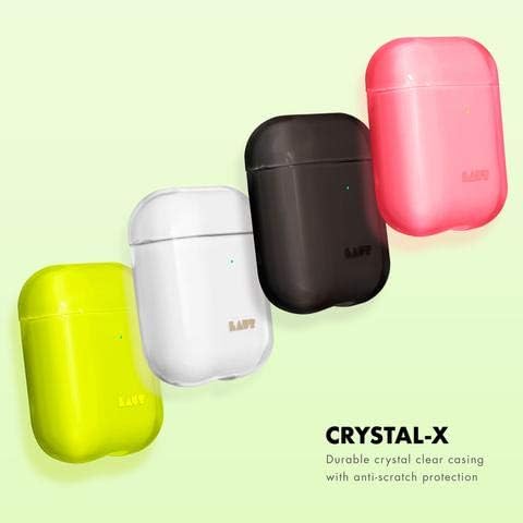 LAUT Crystal-X for AirPods 2 and 1 Charging Case | Crystal Clear Design | Anti-Scratch | Front LED Visible
