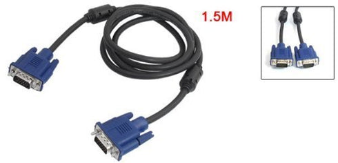 Generic HD15 4.5 2 Pack Premium Blue Connectors Male to Male SVGA VGA Long Video Monitor Cable for TV Computer