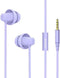 TM Total Soft Silicon Headphones (Violet) with Mic - Ideal for Sleep, Travel, Cellphones, Tablets & 3.5mm Jack.