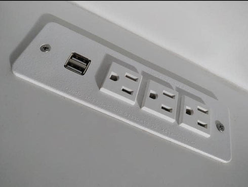 Conference Recessed Power Strip with USB, Mountable Power Outlet Built-in Desktop Workbench Drawer Cabinet, 10'ft Heavy