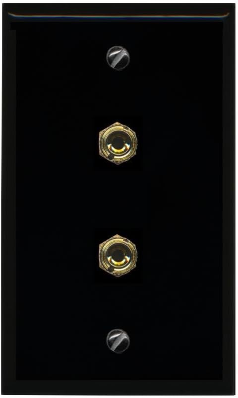 RiteAV 2 Banana 1 Speaker Surround Female Coupler Binding Post Wall Plate