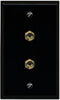 RiteAV 2 Banana 1 Speaker Surround Female Coupler Binding Post Wall Plate