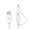 Apple MFi Certified 2 in 1 Lightning & Micro USB Charger Cable, 6FT, Compatible with iPhone X, 8, 7 Plus, Android.