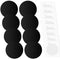 Generic 8PCS Metal Plate with Adhesive, 40mm Round Black Universal Mount Metal Plates