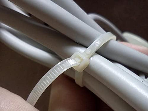 100 Natural Clear Cable Zip Ties - HEAVY DUTY, Premium Grade, UV Weather Resistant, 14 Inch Length, 75 lbs TENSILE