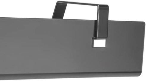 POUT Universal Wide Under Desk Cable Management Tray Organizer - 23.6 x 5.3 inch Sturdy Stylish Black Steel