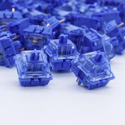 GATERON CJ Keyboard Switches, China Joy Light Dark Blue Purple Custom 5 Pin LED Linear Key Switches (35 PCS)