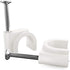 Pro-Grade Cable Clips with Steel Nails, 5mm, 7mm, 9mm Wire Holders, 100 Per Size, UV Resistant Plastic