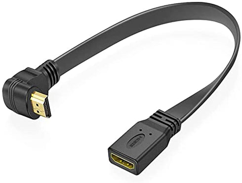 URWOOW HDMI Extension Cable High Speed 90-Degree Down Angle Male to Female Extension