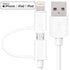 Apple MFi Certified 2 in 1 iPhone Charger Lightning Cable and Micro USB to USB Charger Cord, Compatible iPhone X, 8, 8 Plus,7 Plus, Android Data Cable 2 in 1 White(6FT)