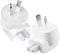 2 Pack AU Plug Duck Head Adapter for Apple MacBook, iPad, iPhone AC Power Wall Charger, White