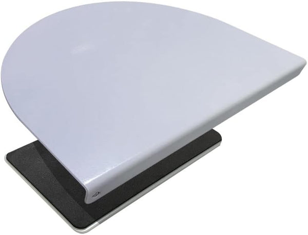 Steel Monitor Mount Reinforcement Plate, Fits Most Monitor Stand C Clamp Installation (White)
