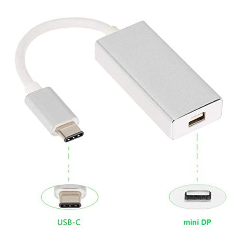 chenyang USB-C USB 3.1 Type C to Mini DisplayPort DP Adapter Cable - 1080p HDTV with Gold Aluminium Case for 2015 New