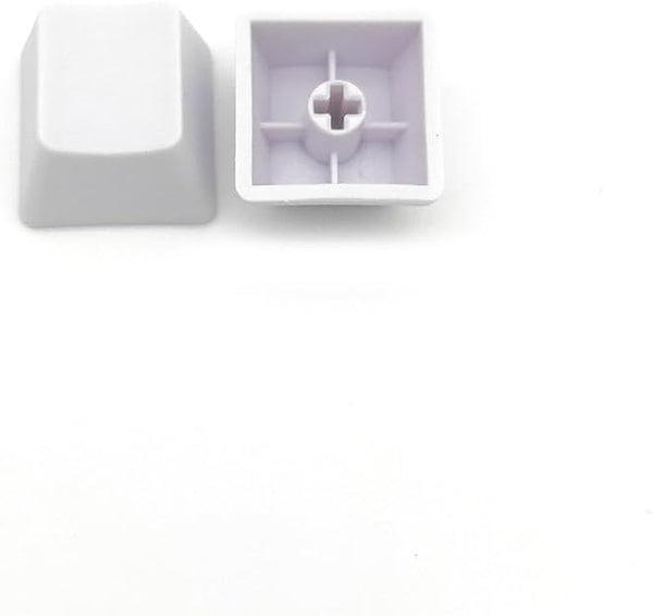 OEM Profile White Blank Keycaps, PBT Material 1U R4 for MX Switches Mechanical Keyboard (White, 100pcs)