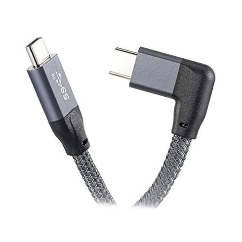 cablecc 10Gbps USB-C USB 3.1 Type C Gen2 Male Data Video Cable, 90 Degree Angled, 50cm with E-Marker