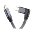 cablecc 10Gbps USB-C USB 3.1 Type C Gen2 Male Data Video Cable, 90 Degree Angled, 50cm with E-Marker