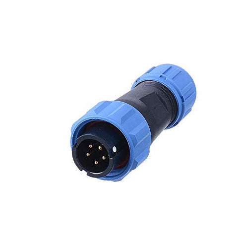 SP13 Aviation Connector M13 Male Plug + Circular Female Socket, Outdoor Waterproof IP68 Plastic Connectors with Cap, 5