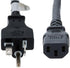 Heavy Duty AC Power Cord, 15A/250V, 14 AWG, 6-20P to C13, (NEMA 6-20P to IEC-60320-C13), Black, Lifetime Wty (3 ft)