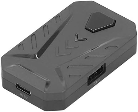 Mobile Gaming Keyboard Mouse Adapter Converter for PUBG, Android, iOS, Support Bluetooth, Adjustable Stand (Black)
