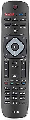 Young Universal NH500UP/PHI-958 Replacement Remote for Philips LED LCD TV Smart Ultra HDTV Models