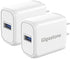 ?18W USB Charger 2-Pack??QC 3.0? Gigastone 18W 3A USB Charger Block Type-A Wall Charger, Qualcomm Certified QC3.0,