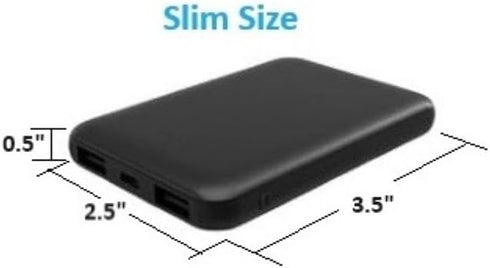 Portable Charger Power Bank: 5000mAh Battery Pack with USB Cable, Hard Case and Hook for iPhone, Samsung Galaxy (2)