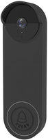 Weatherproof Silicone Doorbell Cover for Google Nest Doorbell, Protective Anti-UV Case (Black)