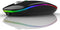 TENMOS Wireless Bluetooth Mouse, LED Slim (Bluetooth 5.1 + USB) 2.4GHz Rechargeable Silent Mouse with Type C Adapter,