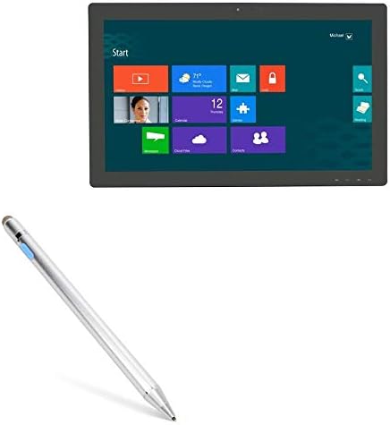 BoxWave AccuPoint Active Stylus Pen for Planar Helium PCT2785, Metallic Silver