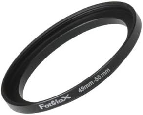 Fotodiox Metal Step Up Ring - Anodized Black Metal 49mm-55mm