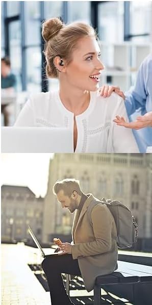Bluetooth Headset V5.0, Wireless Earpiece with Noise Canceling Mic, Ultralight Business Earphone for Driving/Office