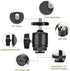 UTEBIT 2 Pack Mini Ball Head with 1/4" Hot Shoe Mount Adapter, 360° Swivel for DSLR Camera