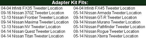 Exact Fit Tweeter/Speaker Adapter Spacer Rings for Infiniti and Nissan - SAK047_125 - 1 Pair