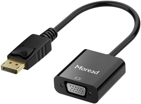 Moread DisplayPort (DP) to VGA Adapter, Gold-Plated Display Port to VGA Adapter (Male