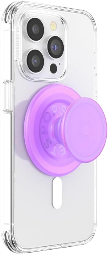 PopSockets Phone Grip with Expanding Kickstand, Compatible with MagSafe, Adapter Ring Included, Wireless Charging - Pink