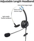 Headset Headphone Hands-Free + Microphone Compatible for Only Avaya 9608 9608g 9620l A1608-i J139 J169 J179 IP VIOP Home Office Work Desktop Telephone Black