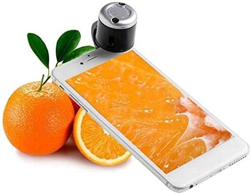 Jiusion 30X Zoom Bright LED Stereo Microscope Magnifier Clip-On Cell Phone Mobile Phone Camera Lens Compatible