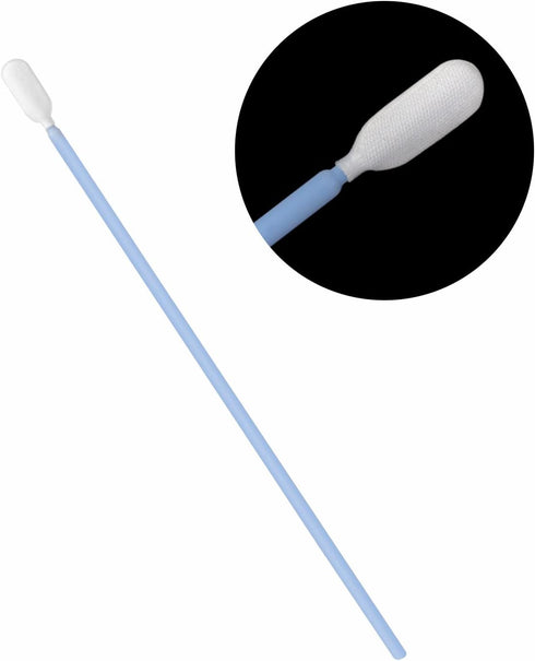 100 Pcs 6.3" Double Layer Polyester Cleaning Swab for Inkjet Printer, Camera Optical Lens Equipment (Blue)