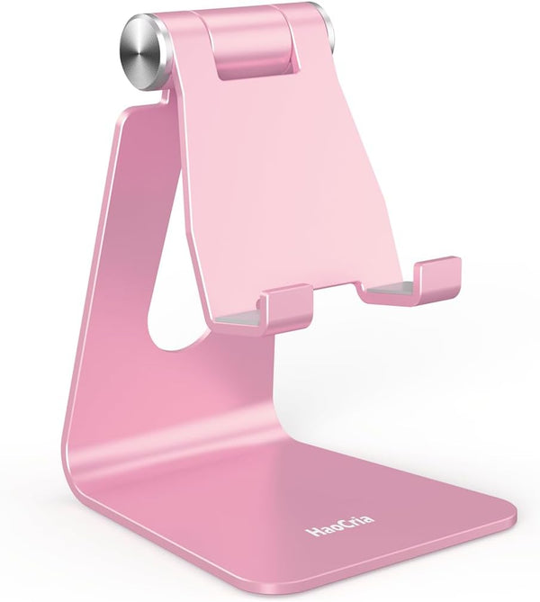 HaoCria Cell Phone Stand for Desk- Adjustable Phone Stand Holder, Cradle, Dock, Desktop