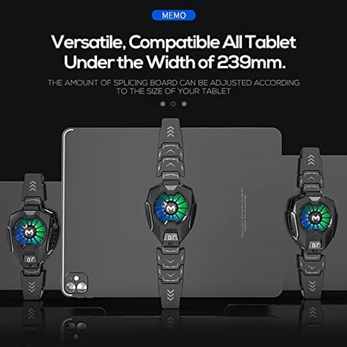 Tablet Cooler Semiconductor Fan - Fast Cooling Pad Radiator Heatsink with LED Display for 5-8.4 inches iOS/Android Pad,