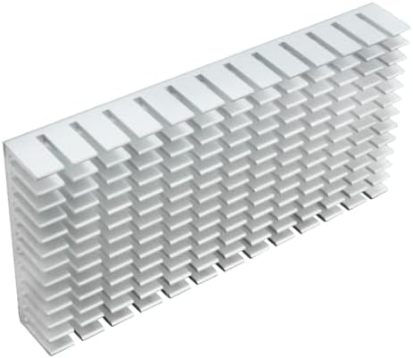 2pcs Silver Color Heat Sink, 80x40x11mm Aluminum Heat Sink Radiator Cooler with Thermal Conductive Adhesive Tape,
